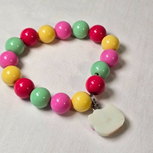 Sanrio Hello Kitty Beaded Stretch Bracelet Colorful Beads Kids Jewelry Gumball - Picture 3 of 8